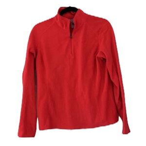 North Face‎ Neon Bright Pink Quarter Zip Pullover Polartec Fleece Jacket Coat